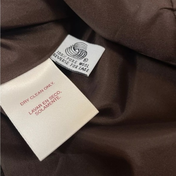 Vintage Worthington vest Wool Women's 14 Chocolate Brown Fully Lined waistcoat - Picture 12 of 15